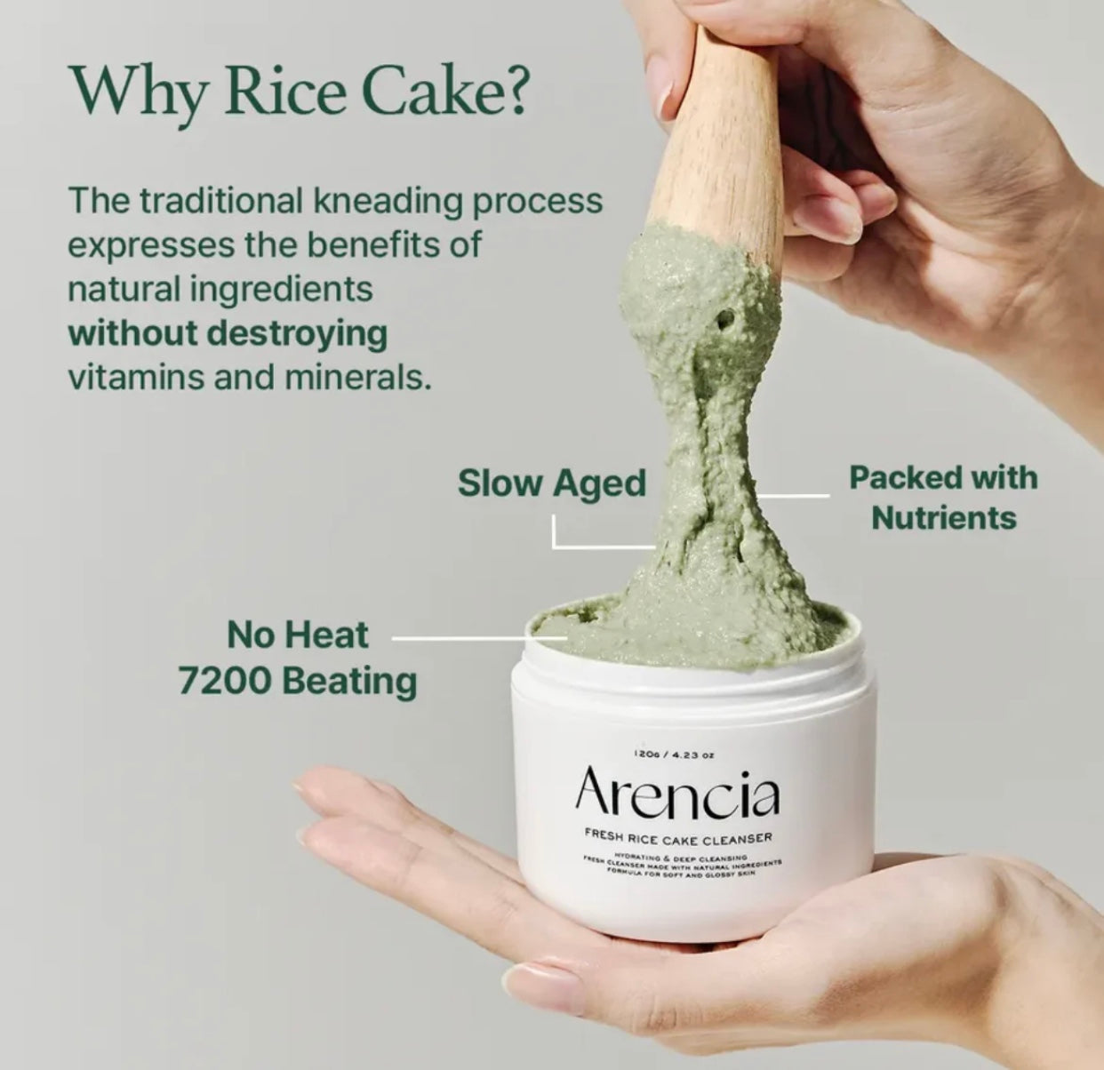 Arencia Fresh Green Rice Mochi Cleanser
