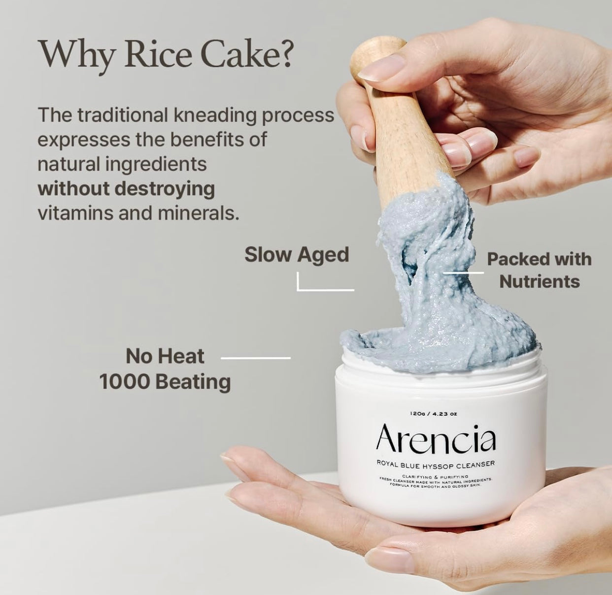 Arencia Fresh Blue Hyssop Rice Mochi Cleanser