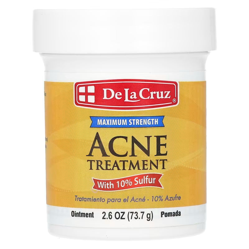 De La Cruz, Acne Treatment Ointment with 10% Sulfur, Maximum Strength