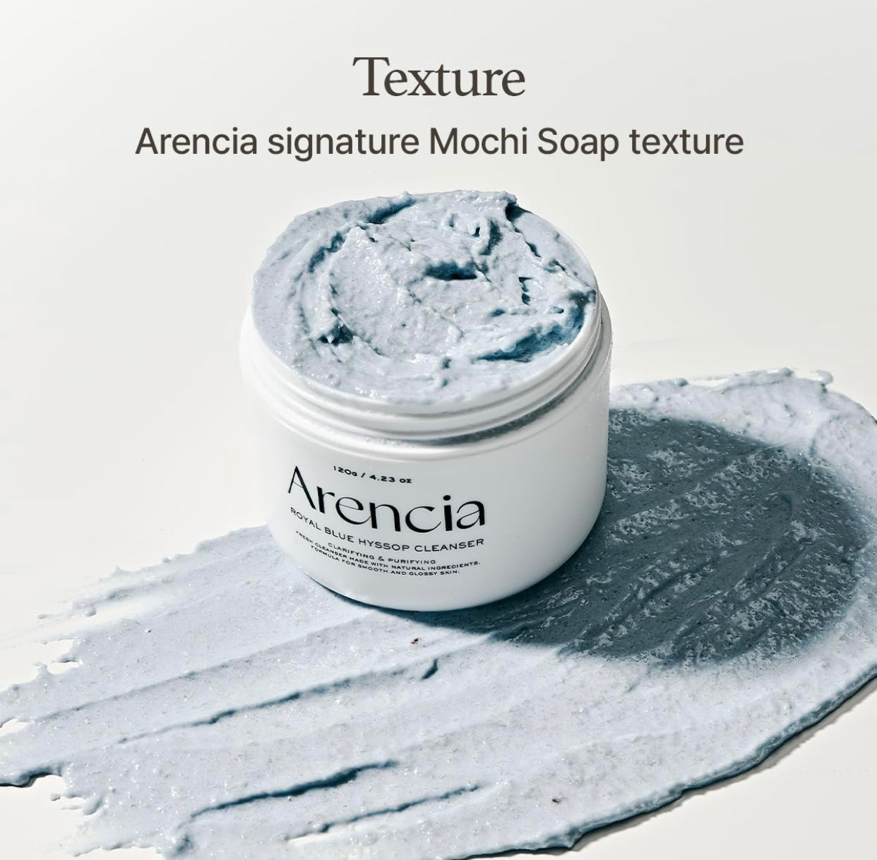 Arencia Fresh Blue Hyssop Rice Mochi Cleanser