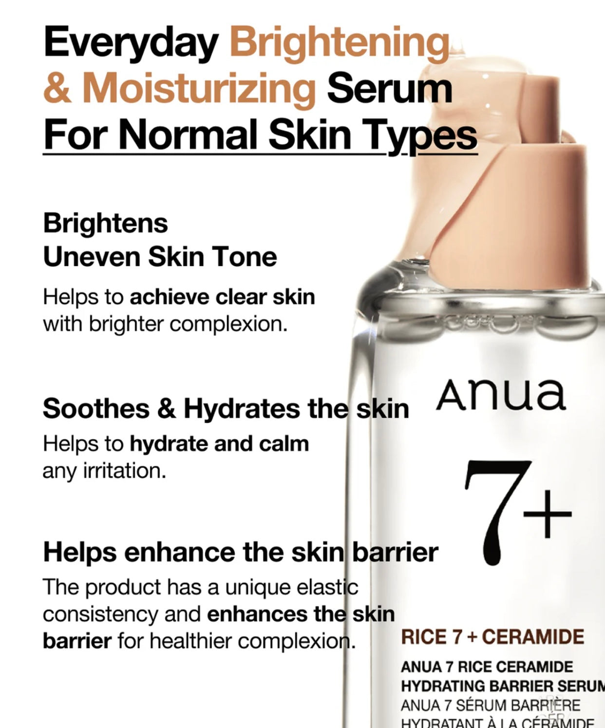 Anua Rice Ceramide 7 Hydrating Barrier Serum