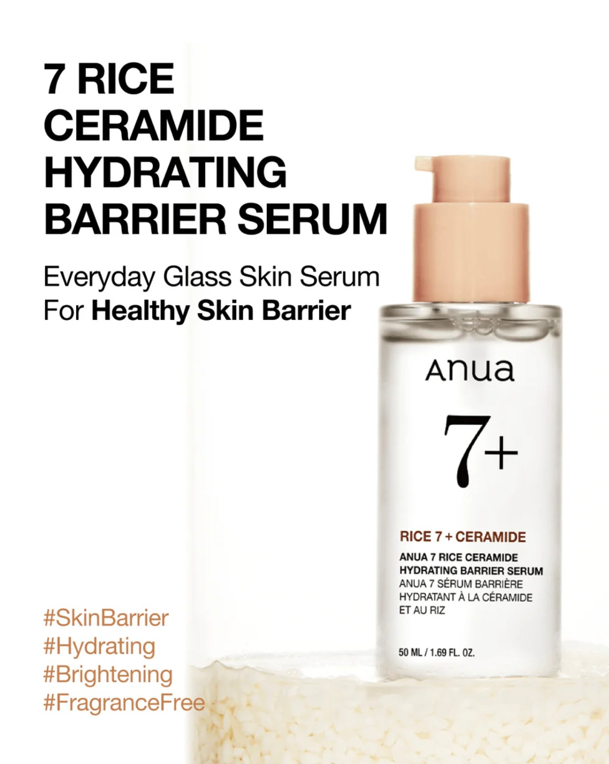 Anua Rice Ceramide 7 Hydrating Barrier Serum