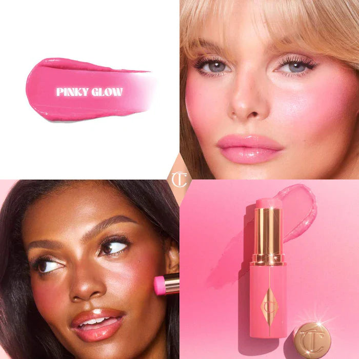 Charlotte Tilbury Unreal Lip + Cheek Glow Blush Stick with Hyaluronic Acid