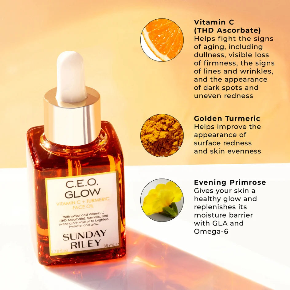 Sunday Riley C.E.O. Glow Vitamin C + Turmeric Face Oil 15ml