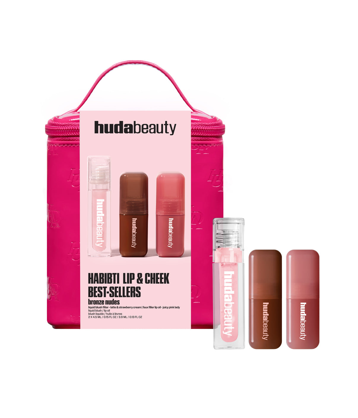 HUDABEAUTY HABIBTI LIP AND CHEEK BEST SELLERS KIT