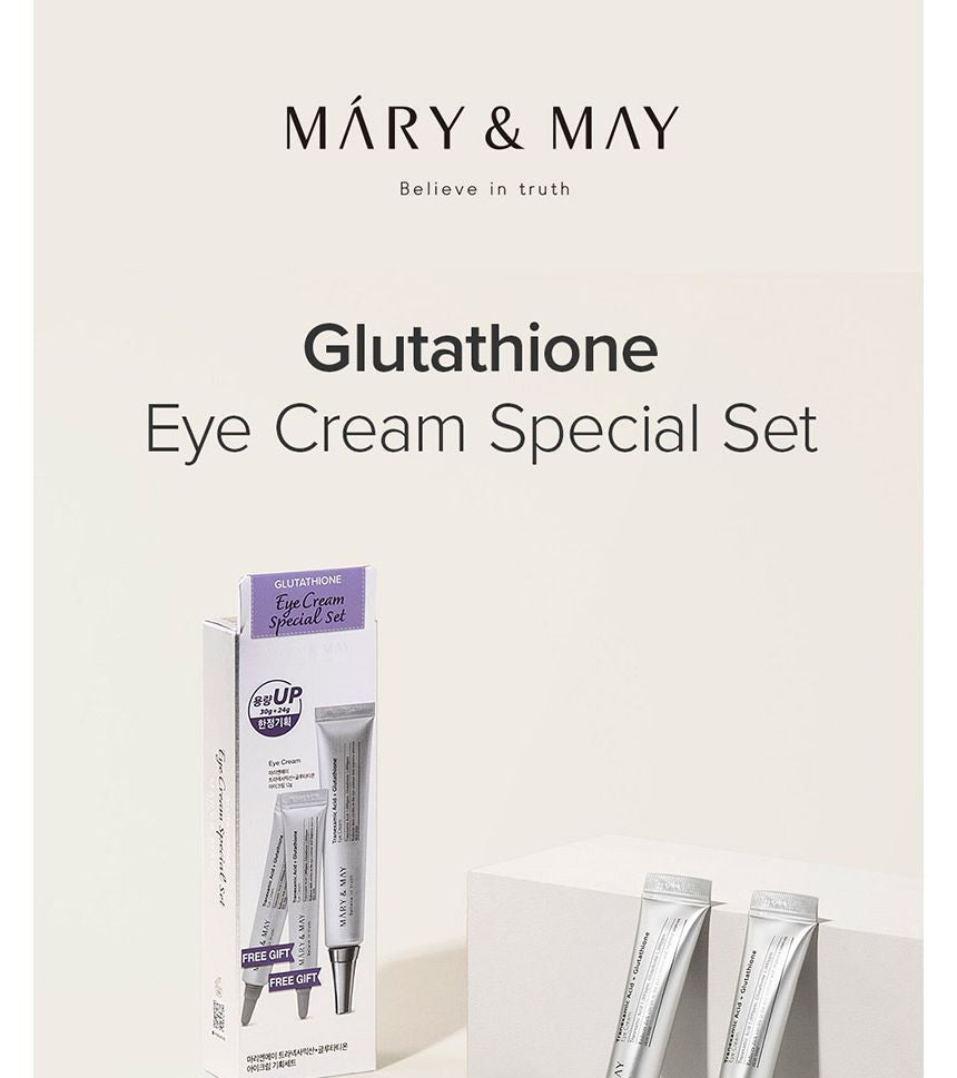 Mary & May Tranexamic Acid+ Glutathione Eye Cream 30ml + FREE 2pc mini Eye Cream