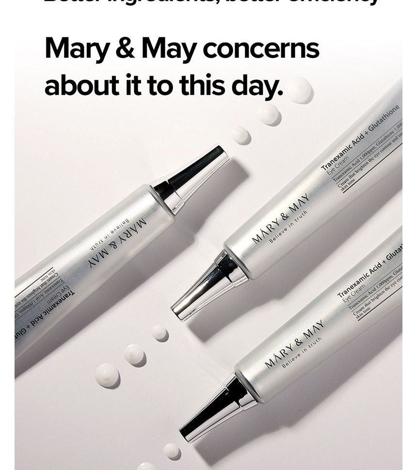 Mary & May Tranexamic Acid+ Glutathione Eye Cream 30ml + FREE 2pc mini Eye Cream
