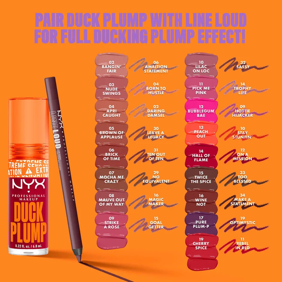 NYX Professional Makeup Duck Plump Lip Plumping Gloss (Various Shades)