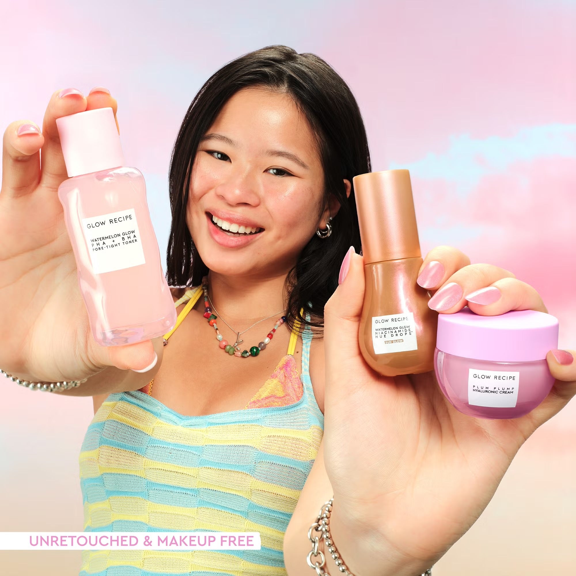 Glow Recipe Get Glowing with Me Kit by Katie Fang with Hue Drops Tinted Serum