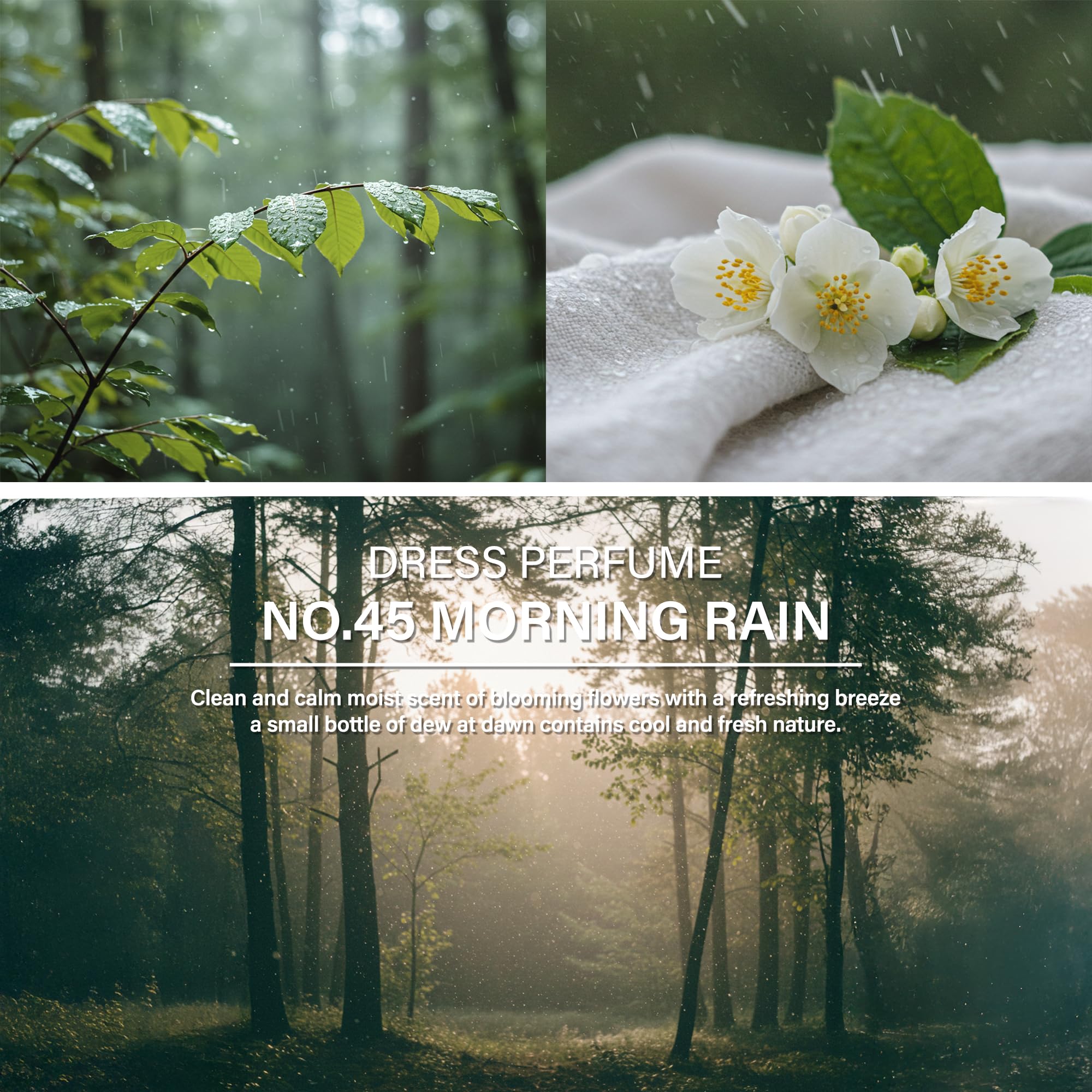 W.Dressroom No.45 Morning Rain Dress & Living Clear Perfume (2.36 oz)