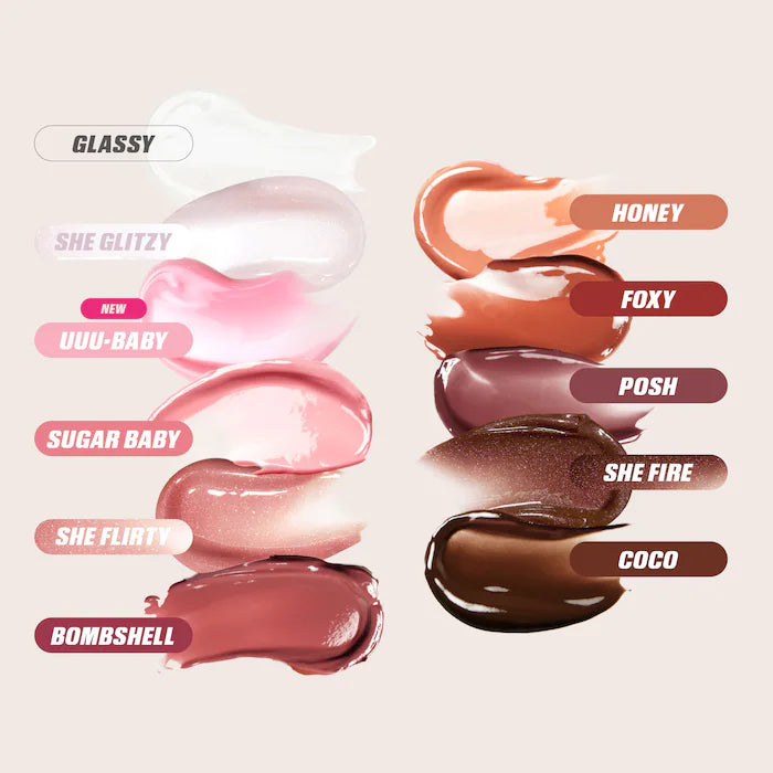 HUDA BEAUTY  Faux Filler Shiny Non-Sticky Lip Gloss