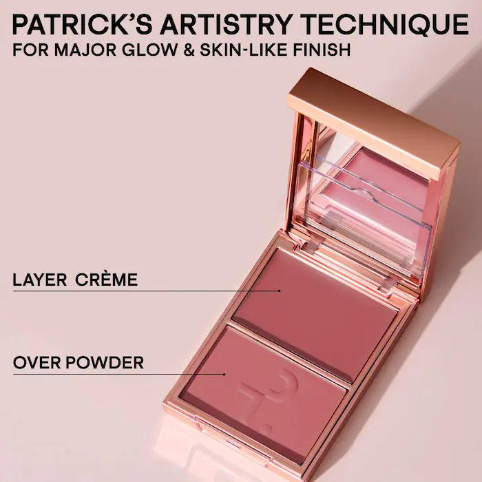 PATRICK TA  Major Headlines Double-Take Crème & Powder Blush Duo