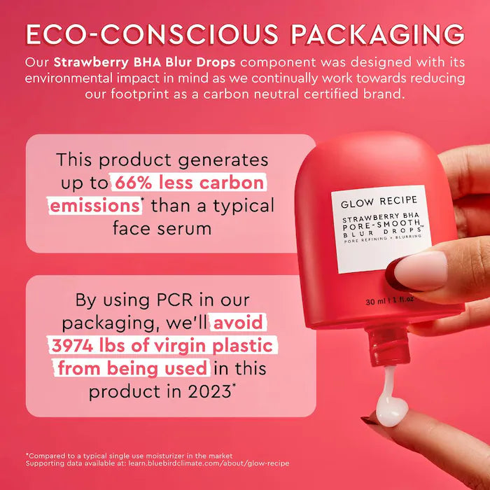 Glow Recipe  Strawberry BHA Pore-Smooth Blur Drops