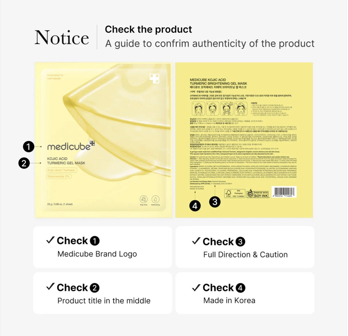 Medicube Kojic Acid Turmeric Gold Jelly Gel Mask