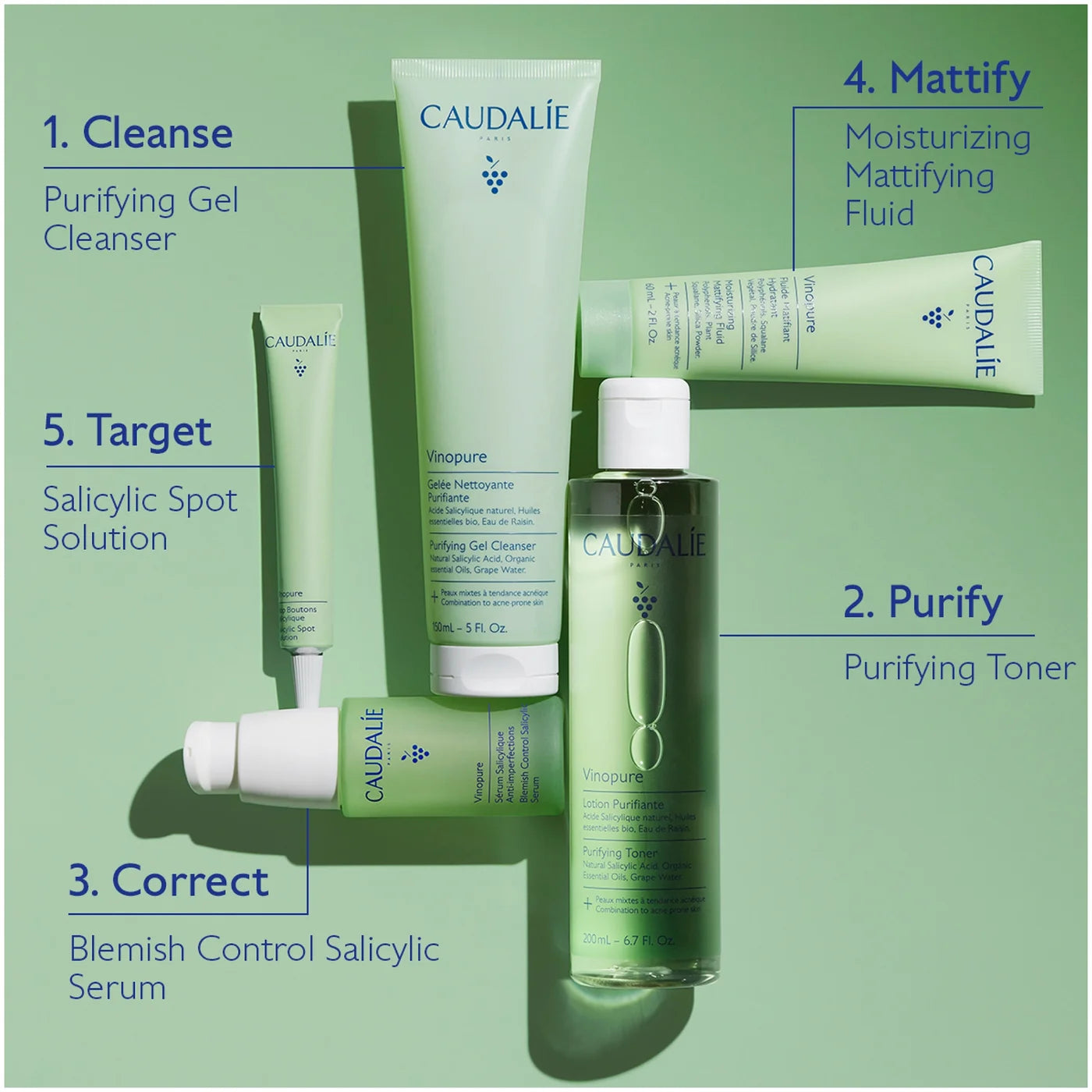 Caudalie Vinopure Salicylic Spot Solution 15ml