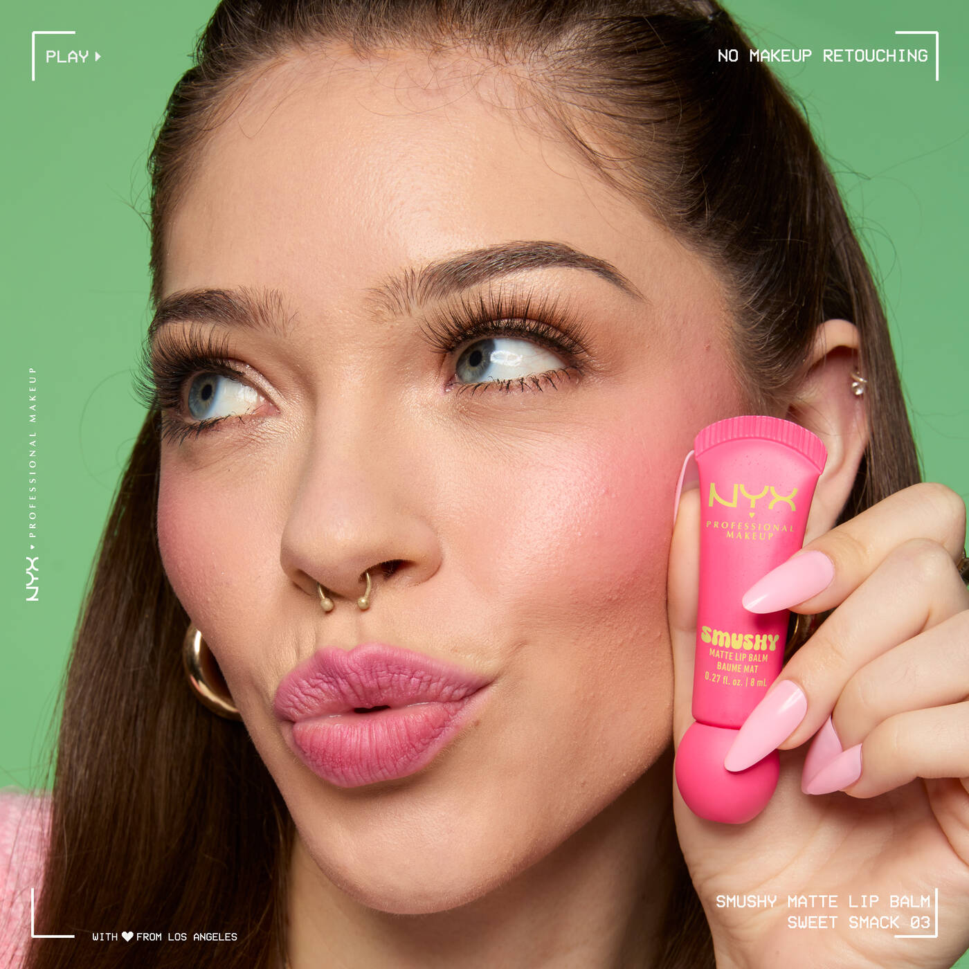 NYX Professional Makeup Smushy, Matte Lip Balm, Soft Diffused Colour, Matte Finish