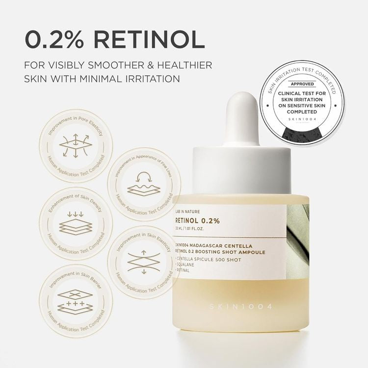 Skin1004 Madagascar Centella Retinol 0.2 Boosting Shot Ampoule (30ml)