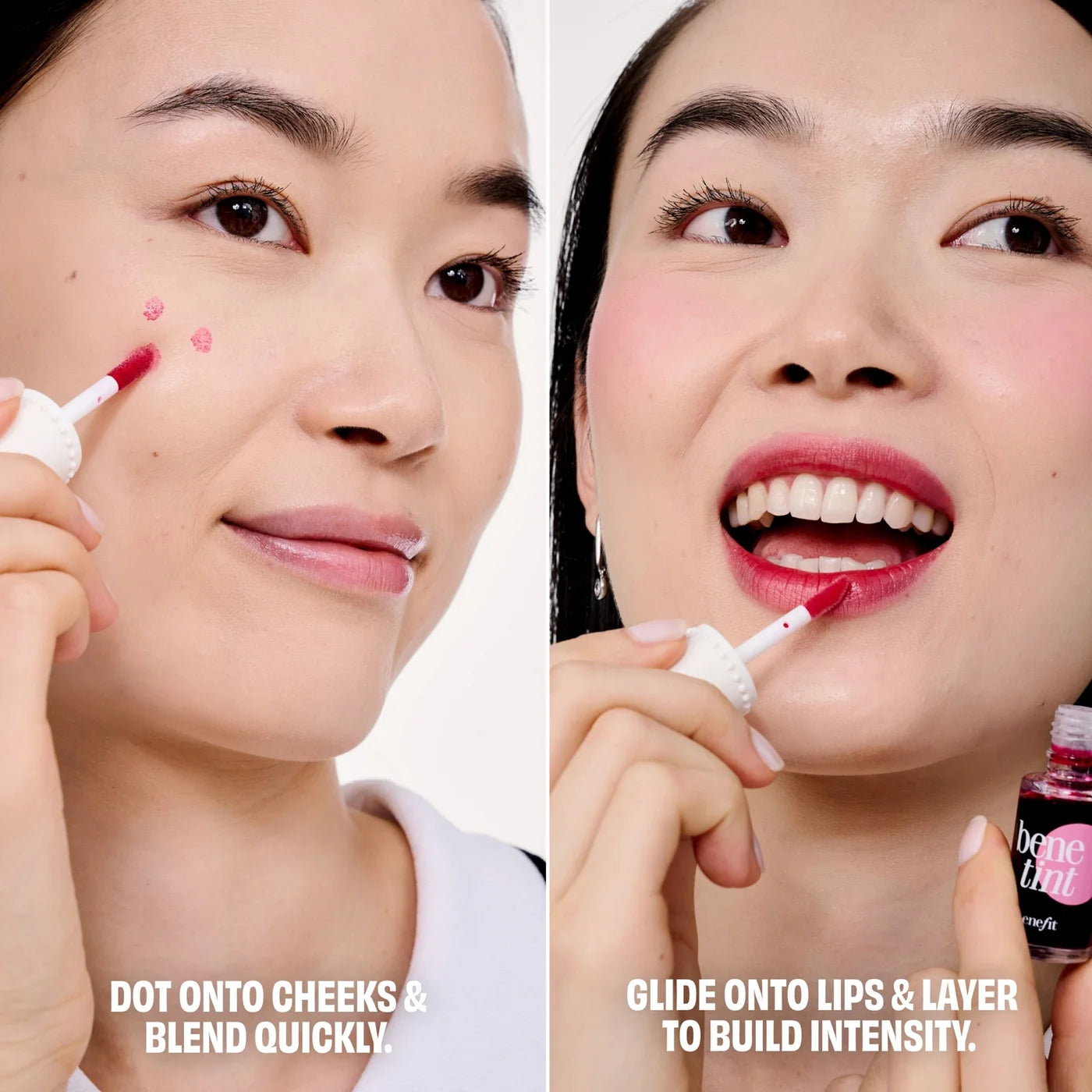 benefit Rollin with Benetint Cheek & Lip Tint and Limited Edition Lip Oil Duo with Beauty Bag