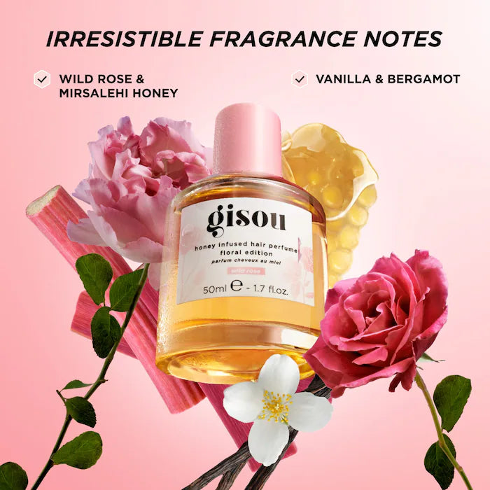 Gisou  Mini Wild Rose Honey Infused Hair Perfume
