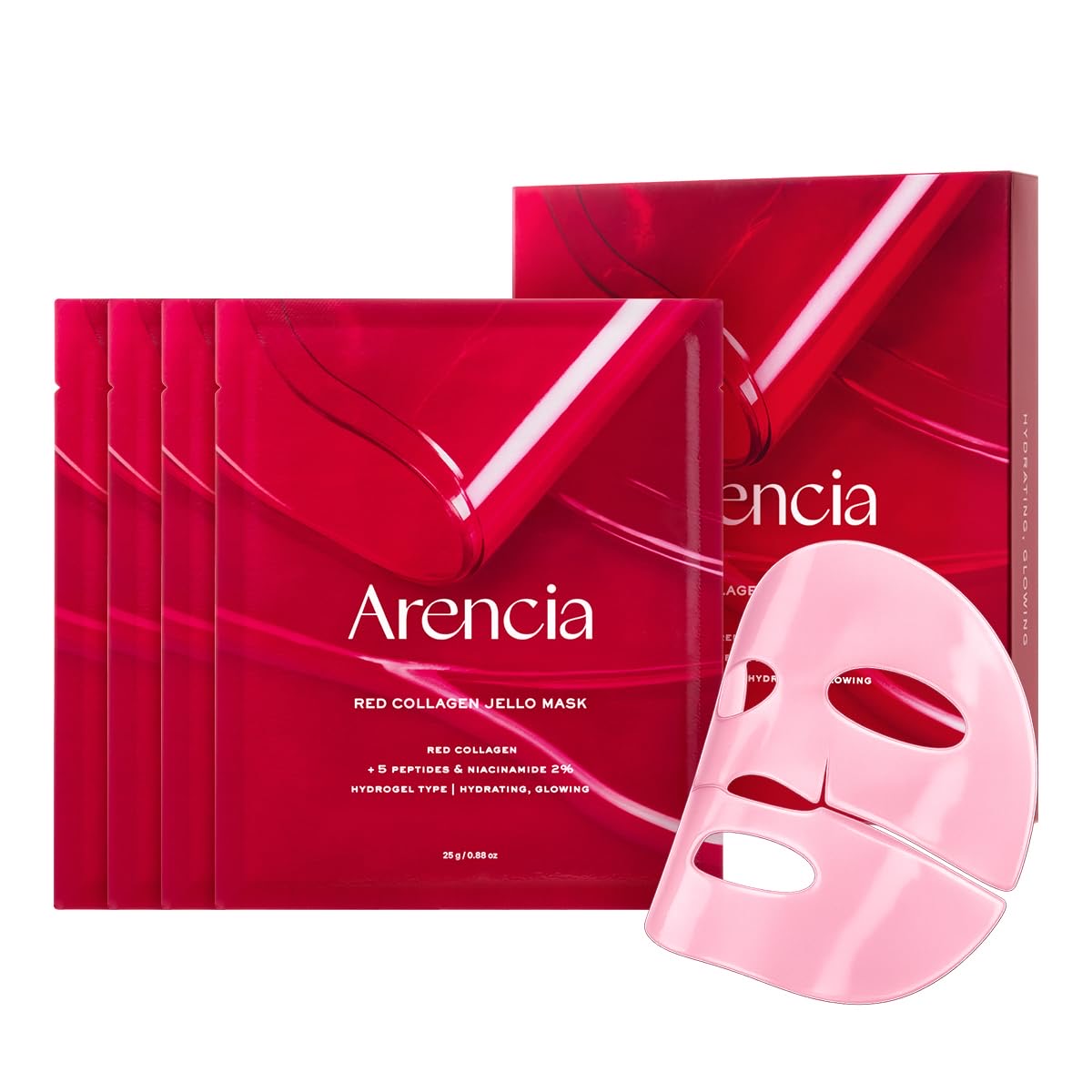 Arencia Red Collagen Jello Mask 25g sheet