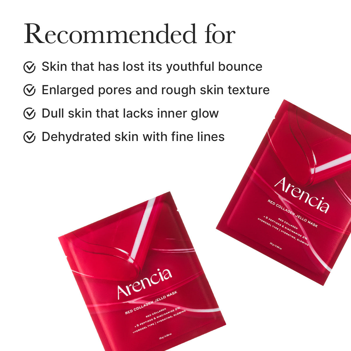 Arencia Red Collagen Jello Mask 25g sheet