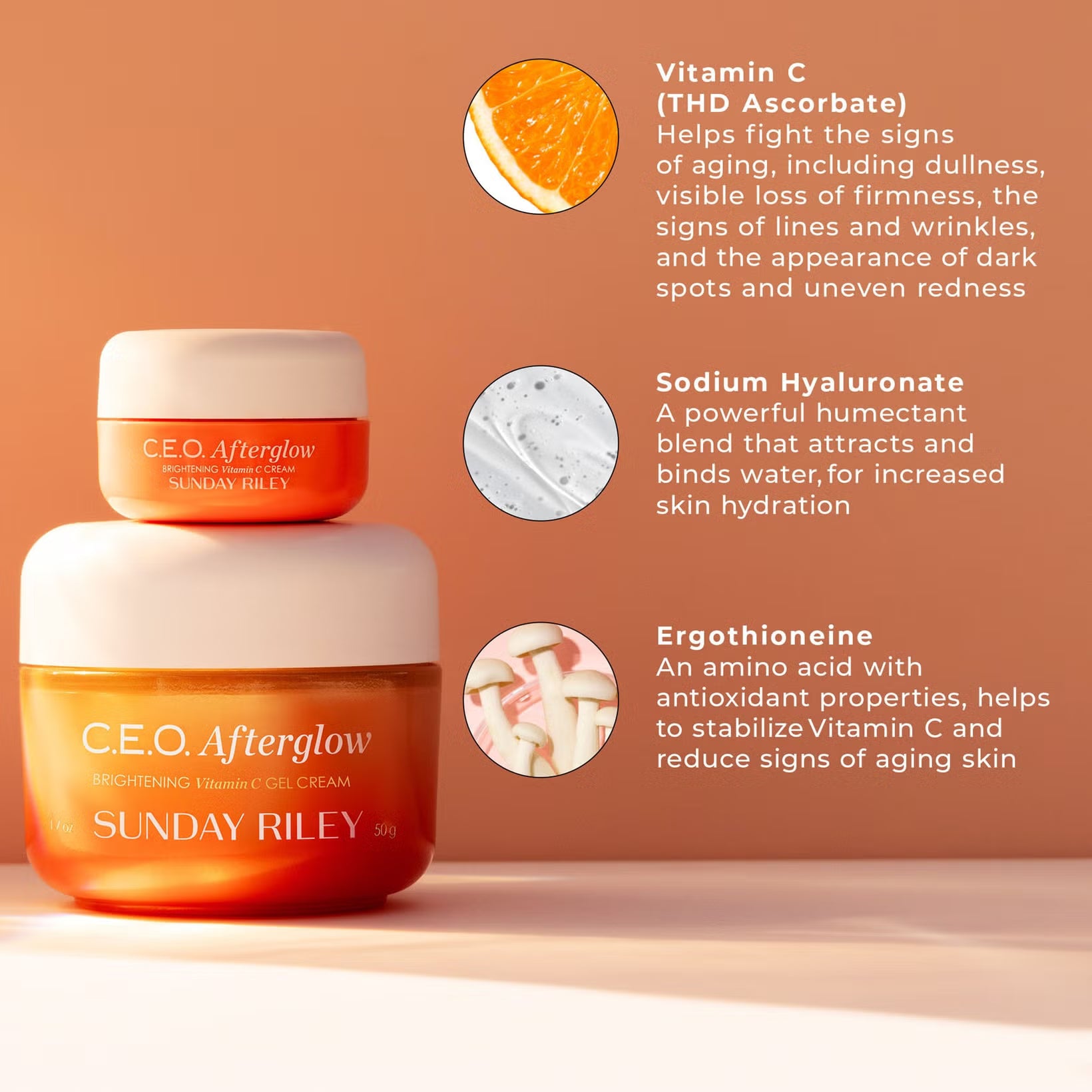 Sunday Riley C.E.O. Afterglow Brightening Vitamin C Gel Cream 15g
