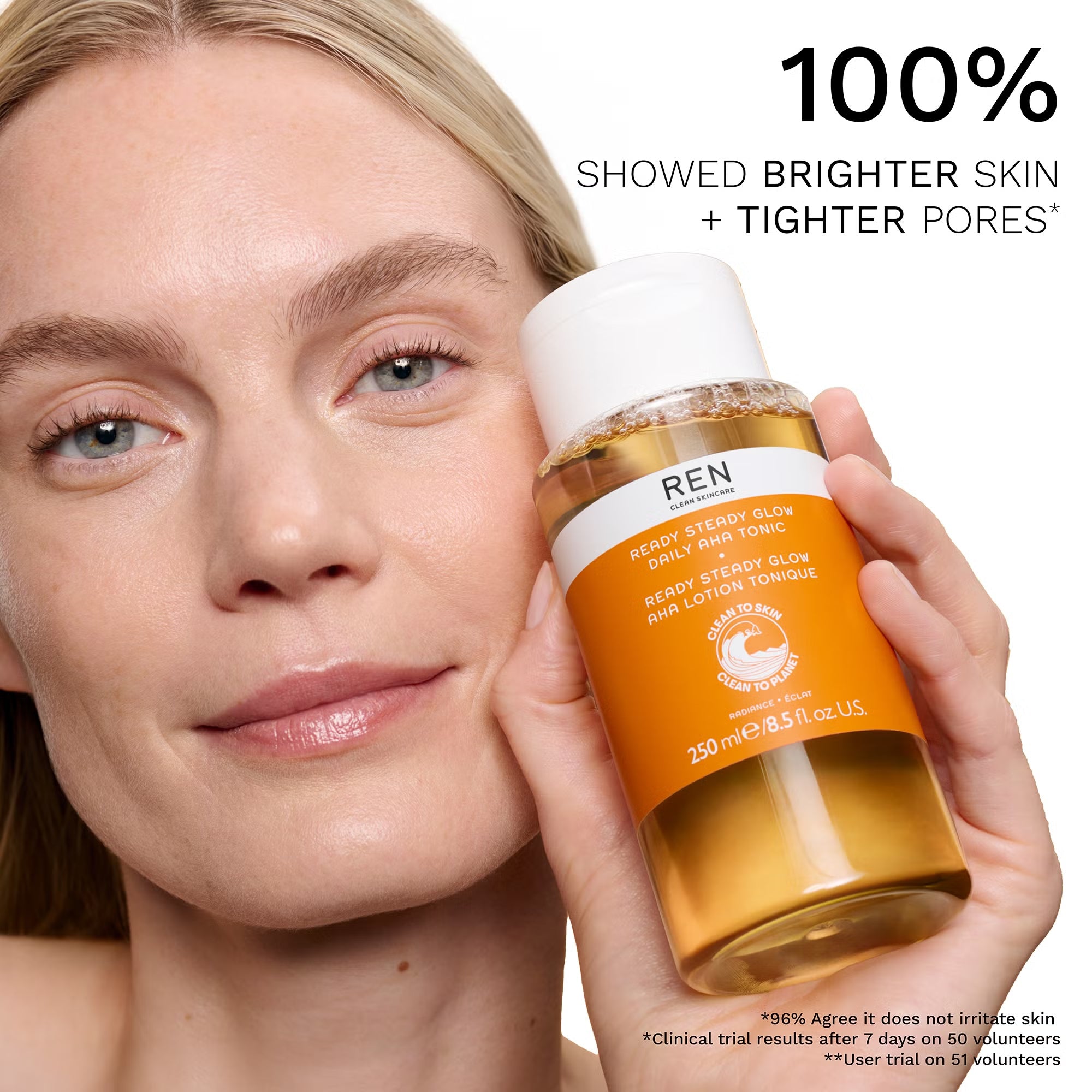 REN Clean Skincare Ready Steady Glow Daily AHA Tonic 250ML