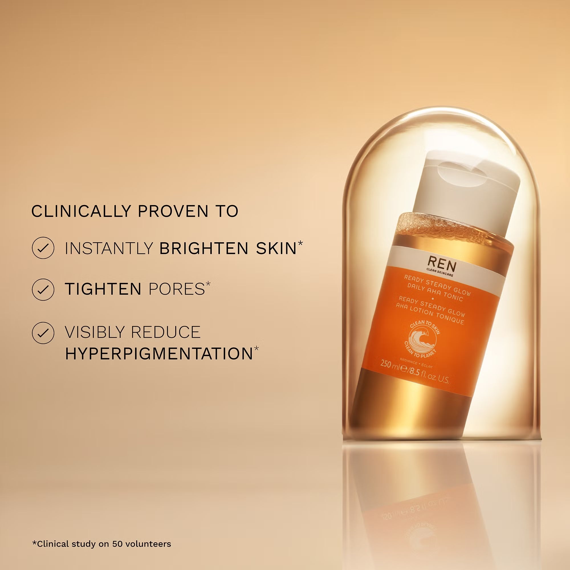 REN Clean Skincare Ready Steady Glow Daily AHA Tonic 250ML